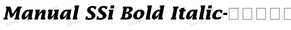 Manual SSi Bold Italic字体转换